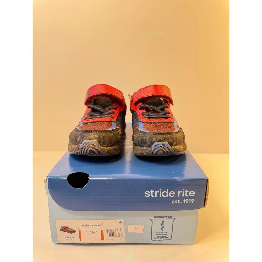 Stride Rite Kids Red/Black/Blue Equilibrium Adapt Sneakers US 10 XL